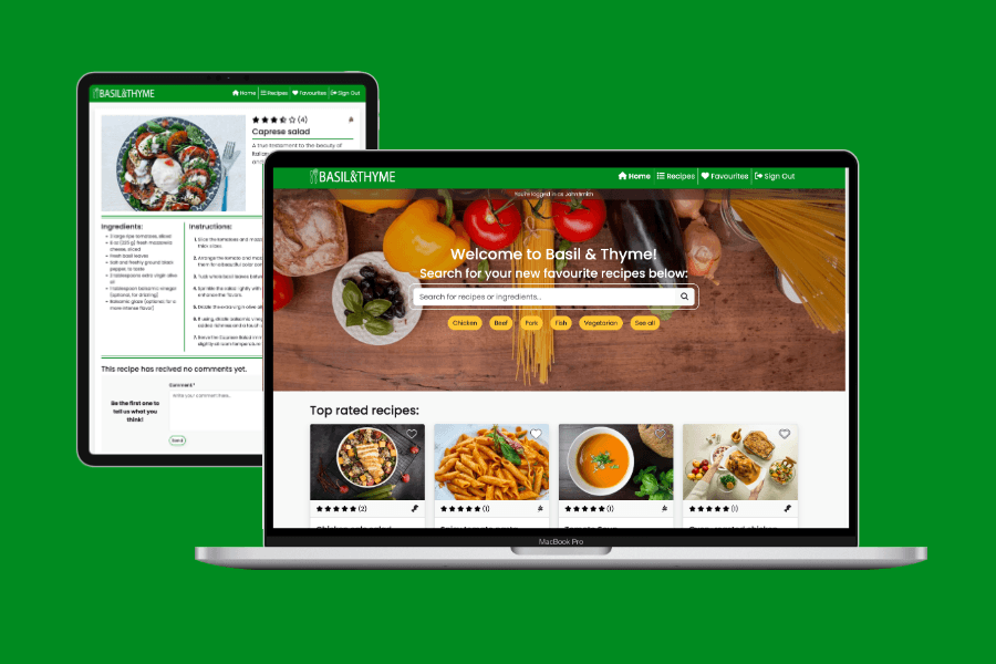 Basil&Thyme mockup